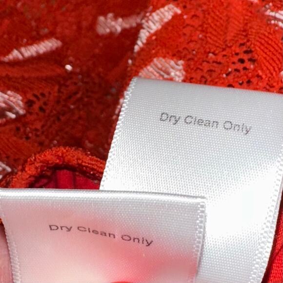 Nightcap Clothing Palm Lace Bandeau Top & High Waisted Short Red Orange Set S XS - Picture 8 of 16